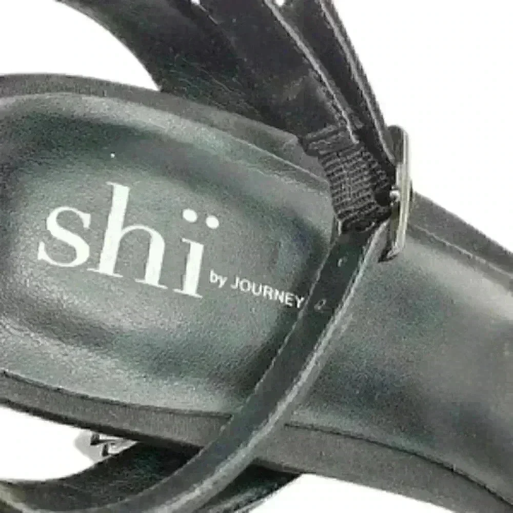 Shi by Journeys Dazzled Black Open Toe Ank…